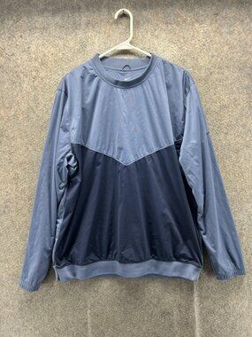 Nike Shield Pullover Mens Large Blue Colorblock Lightweight Windbreaker Top